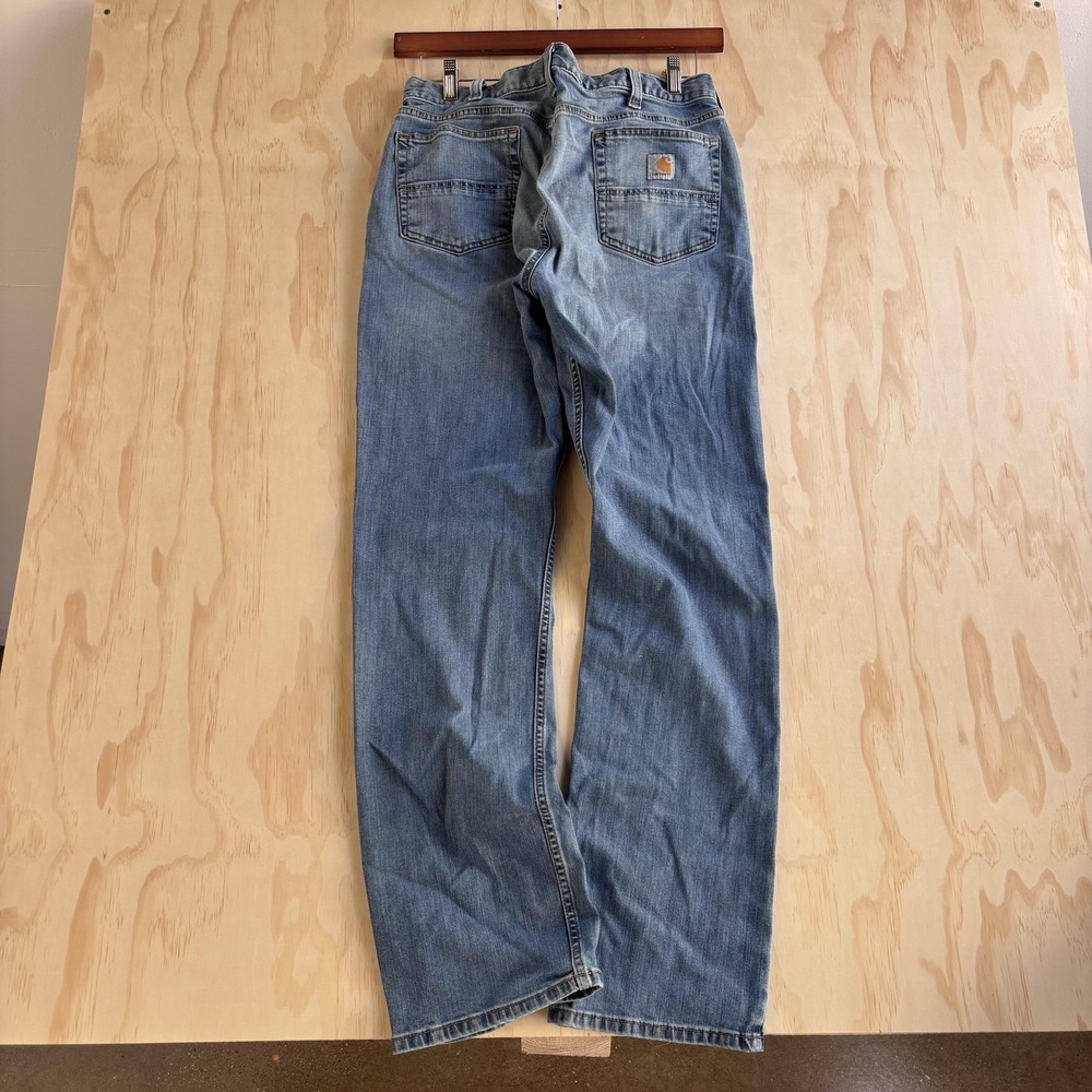 Carhartt Relaxed Fit Jeans Mens 36x31 Light Wash Blue‎ Denim Straight Leg Casual